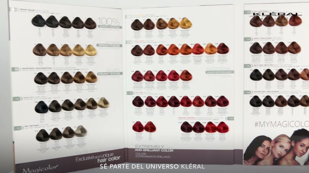 carta de colores de henna para el cabello